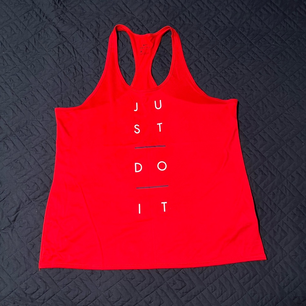Nike Red Sleeveless Tank Top with Racerback